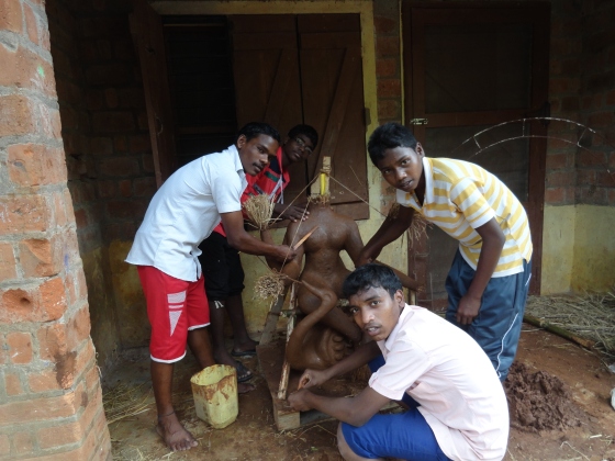 Saraswati idol - Work in Progress